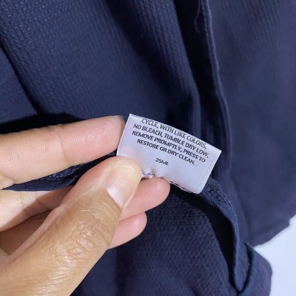 Eileen Fisher Blazer PL Navy Blue Snap Buttons Office Career Church Minimalist - Picture 8 of 16